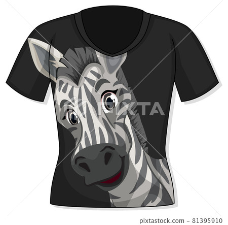 Front of t-shirt with zebra pattern Front of t-shirt with zebra pattern 81395910