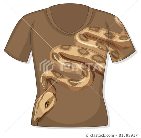 Front of t-shirt with snake pattern Front of t-shirt with snake pattern 81395917