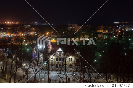 View of the Old town from the observation deck at night 81397797