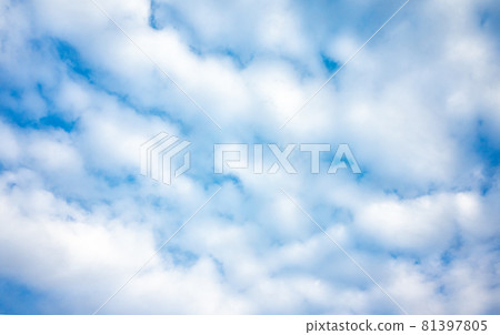 Background of white clouds in a blue sky 81397805