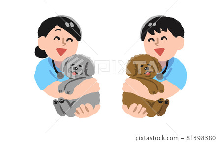 獸醫牽狗男女（手繪色） 81398380