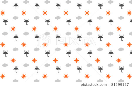 Weather icon pattern Sunny / cloudy / rain color Weather icon pattern Sunny / cloudy / rain color 81399127