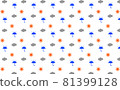 Weather icon pattern Sunny / cloudy / rain color 81399128
