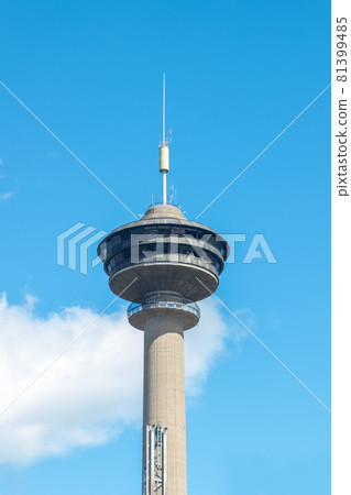 Nasinneula Observation Tower on blue sky background in Tampere city, Finland 81399485