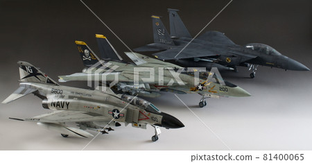 美國陸軍噴氣式戰鬥機 F-4J F-14A F-15E 塑料模型 1/48 比例 81400065