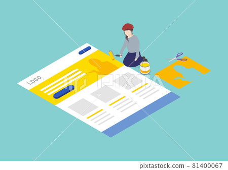 我們將創造一個有創意的設計!插圖素材 我們將創造一個有創意的設計!插圖素材 81400067