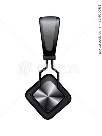 Headphone. Black music earphone or gaming headset. Audio gadget with speaker or wireless mobile earbud isolated 3d vector image. Technology studio accessories Headphone. Black music earphone or gaming headset. Audio gadget with speaker or wireless mobile earbud isolated 3d vector image. Technology studio accessories 81400561