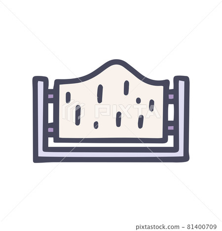 fence color vector doodle simple icon design - Stock Illustration ...