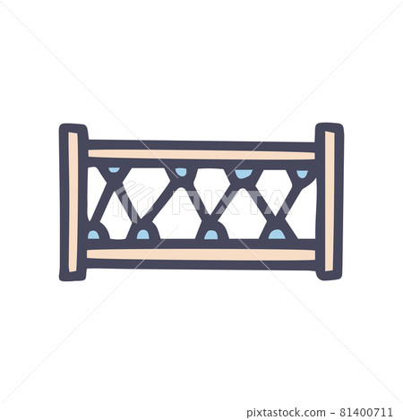 rope fence color vector doodle simple icon 81400711