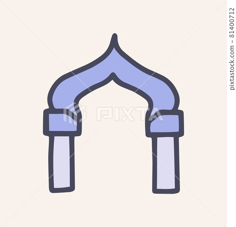 Arch color vector doodle simple icon design 81400712