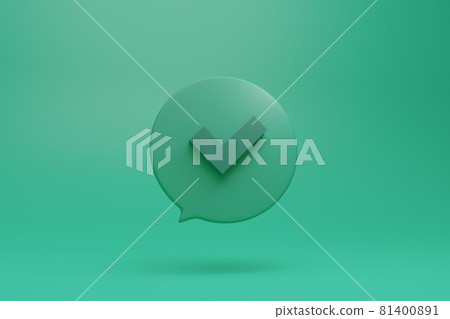 check, ok, done, deal mark 3d symbol check, ok, done, deal mark 3d symbol 81400891