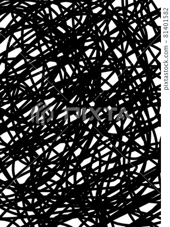 messy doodles in black color, chaotic dark illustration, insane scribbles 81401582