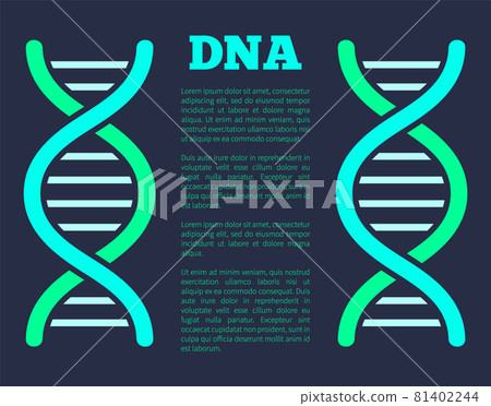 DNA Poster with Headline, Vector Illustration DNA Poster with Headline, Vector Illustration 81402244