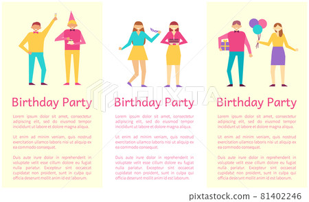 Birthday Party Collection Vector Illustration Birthday Party Collection Vector Illustration 81402246