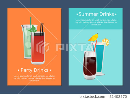 Summer Party Alcohol Drink Poster with Bloody Mary Summer Party Alcohol Drink Poster with Bloody Mary 81402370