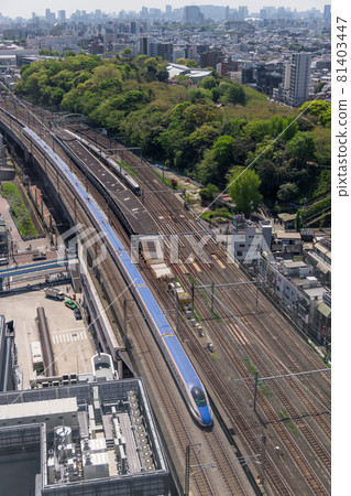 [View from Prince's North Topia Hokuriku Shinkansen E7 Series] 81403447