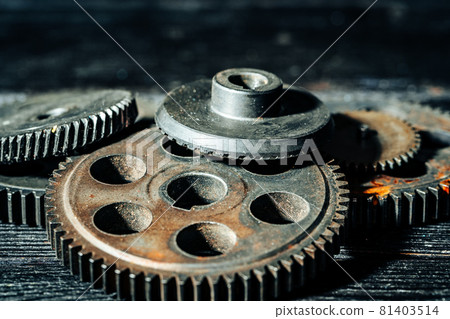 Gears from an old industrial machine 81403514