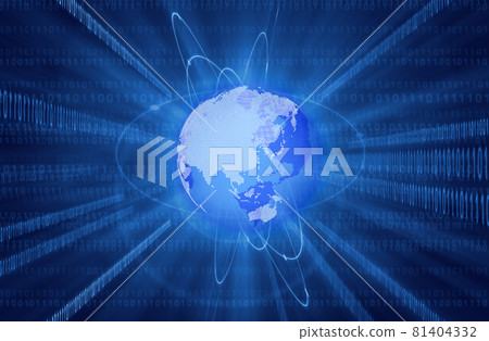數字網絡和藍光地球背景 81404332