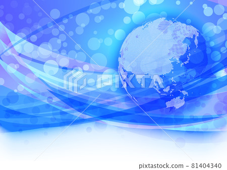 Blue Digital Network Dot Earth Blue Digital Network Dot Earth 81404340