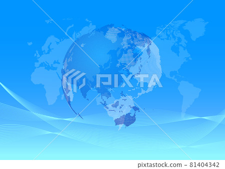 Blue Digital Network Dot Blue Earth Blue Digital Network Dot Blue Earth 81404342