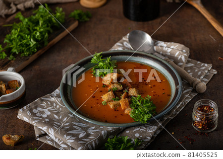 Original goulash soup with bread 81405525