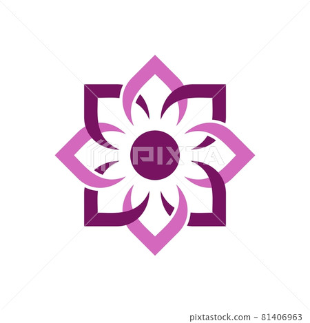 Abstract Flower Vector Logo Template... - Stock Illustration [81406963 ...