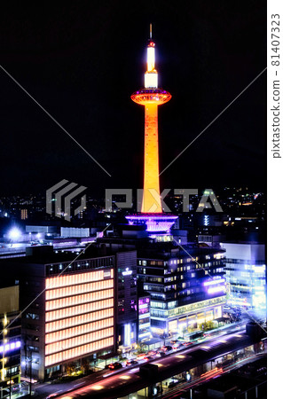 Kyoto Tower at night Kyoto Tower at night 81407323