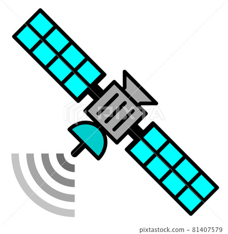 從太空發送和接收通信無線電波的人造衛星 從太空發送和接收通信無線電波的人造衛星 81407579