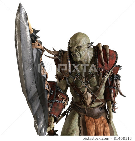 Orc 3d illustration isolated on white background Orc 3d illustration isolated on white background 81408113