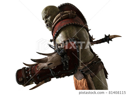 Orc 3d illustration isolated on white background Orc 3d illustration isolated on white background 81408115