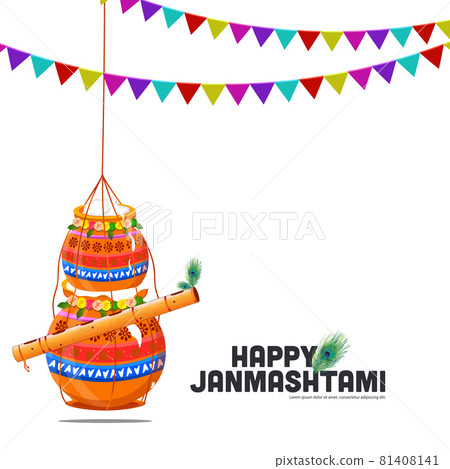 illustration of the celebration banner Background, card poster for Lord Krishna in Happy Janmashtami festival of India ,Shri Krishan Janmashtami illustration of the celebration banner Background, card poster for Lord Krishna in Happy Janmashtami festival of India ,Shri Krishan Janmashtami 81408141