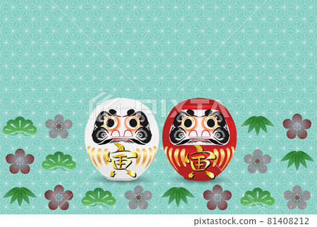 Tiger lucky charm New Year's card background Tiger lucky charm New Year's card background 81408212