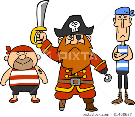 Illustration of a pirate gang Illustration of a pirate gang 81408687