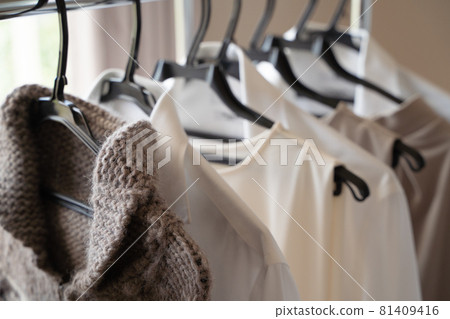 Clothes on hangers 81409416