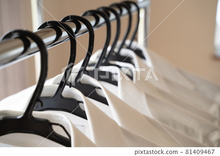 Clothes on hangers 81409467