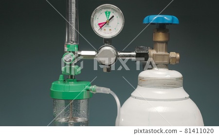 Covid-19 crisis, oxygen shortage cylinder , empty tank. 81411020