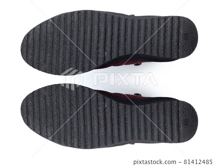 Bottom of shoes, isolated on white background. Bottom of shoes, isolated on white background. 81412485