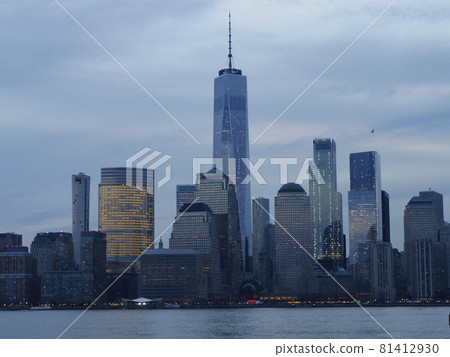 View of Manhattan early in the morning from Jersey City, New York 81412930