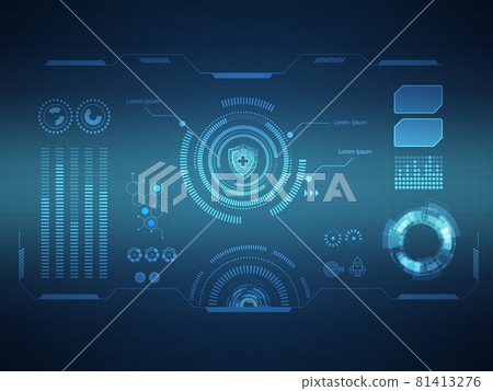 abstract futuristic hud display interface sci fi technology 81413276