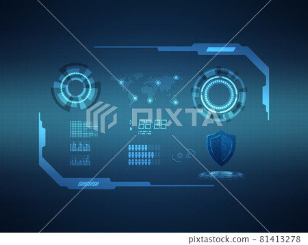 abstract futuristic hud display interface sci fi technology abstract futuristic hud display interface sci fi technology 81413278