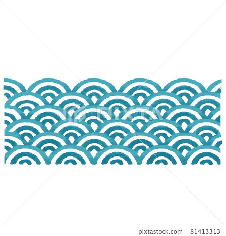 日本傳統花紋青海波 81413313