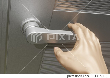 門把手（拉桿式鋁門和手/3DCG） 81415005