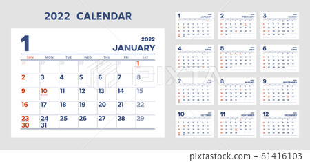 2022 月曆集單調 2022 月曆集單調 81416103