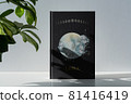 Book on the desk Mysterious book about the moon Vertically placed 81416419