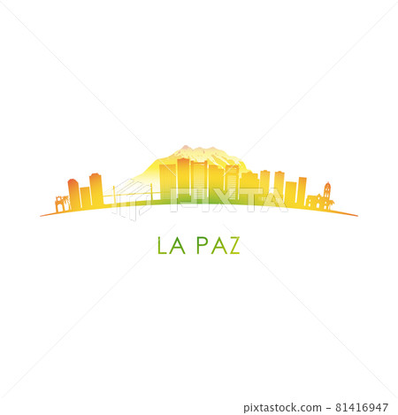 La Paz skyline silhouette. 81416947