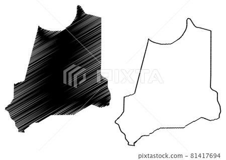 Batha Region (Regions of Chad, Republic of Chad) map vector illustration, scribble sketch Batha map 81417694