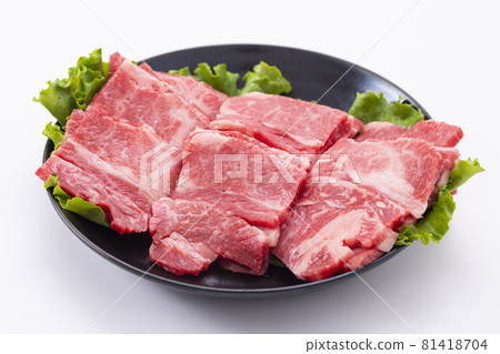 Beef rib grilled meat 81418704