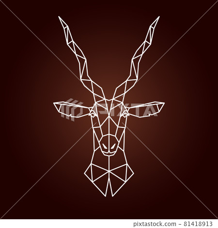Antelope in geometric style. 81418913