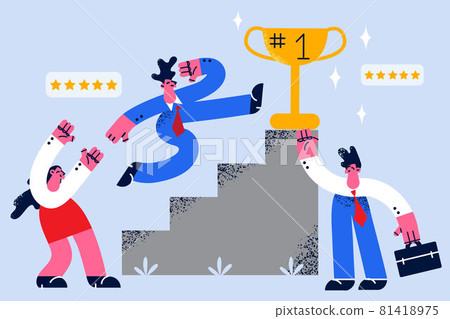 Business success, achievement and leadership concept. Business success, achievement and leadership concept. 81418975
