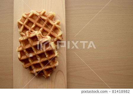 Two overlapping Liege waffles Two overlapping Liege waffles 81418982